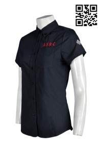R181 embroidered logo blouse tailor made